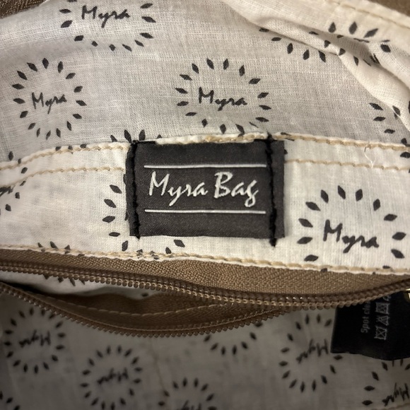 Myra Bag Western leather Crossbody bag, Upcycled Canvas And Cowhide Detail - Picture 5 of 7